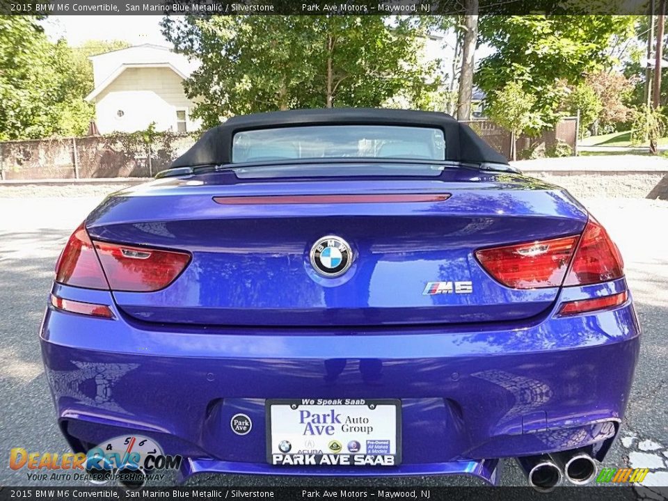 2015 BMW M6 Convertible San Marino Blue Metallic / Silverstone Photo #4