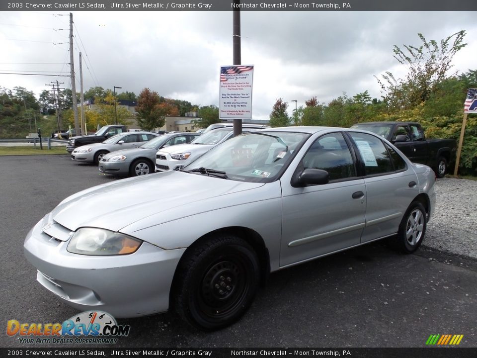 2003 Chevrolet Cavalier LS Sedan Ultra Silver Metallic / Graphite Gray Photo #1
