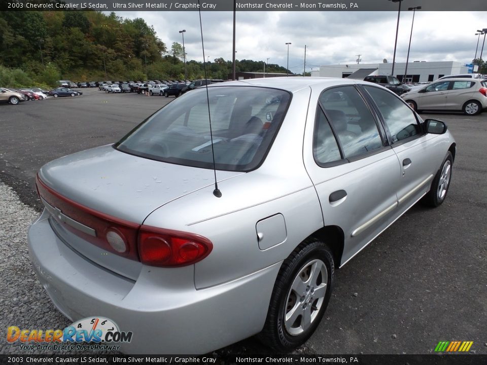 2003 Chevrolet Cavalier LS Sedan Ultra Silver Metallic / Graphite Gray Photo #4