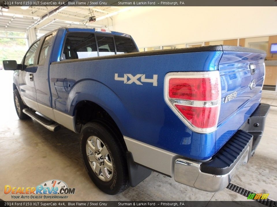 2014 Ford F150 XLT SuperCab 4x4 Blue Flame / Steel Grey Photo #3