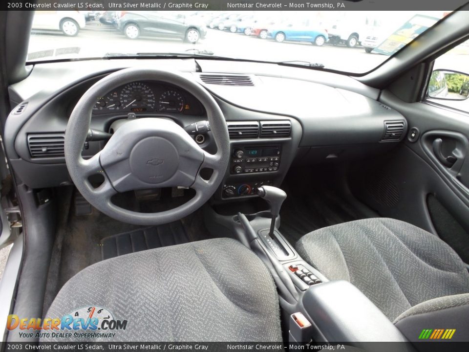 2003 Chevrolet Cavalier LS Sedan Ultra Silver Metallic / Graphite Gray Photo #10