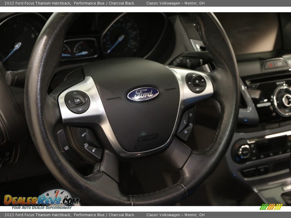 2013 Ford Focus Titanium Hatchback Performance Blue / Charcoal Black Photo #6