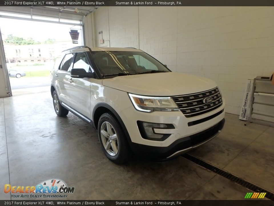 2017 Ford Explorer XLT 4WD White Platinum / Ebony Black Photo #1