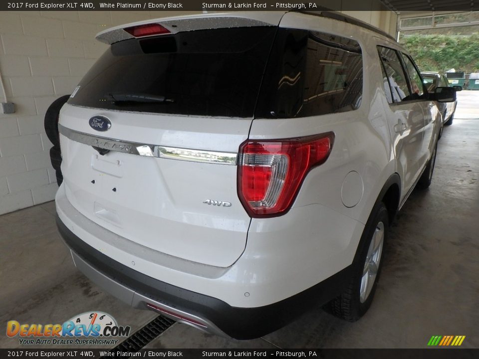 2017 Ford Explorer XLT 4WD White Platinum / Ebony Black Photo #2