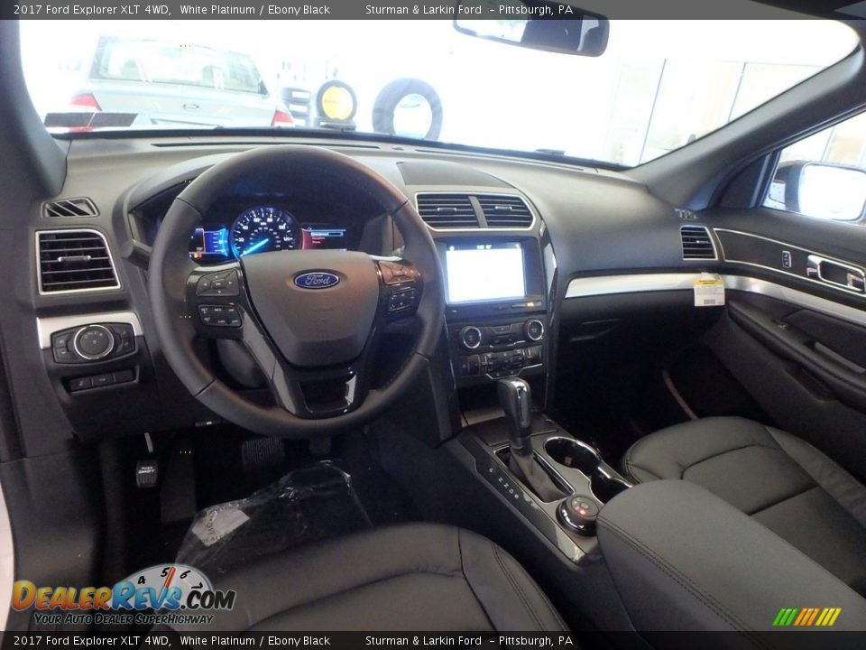 2017 Ford Explorer XLT 4WD White Platinum / Ebony Black Photo #8