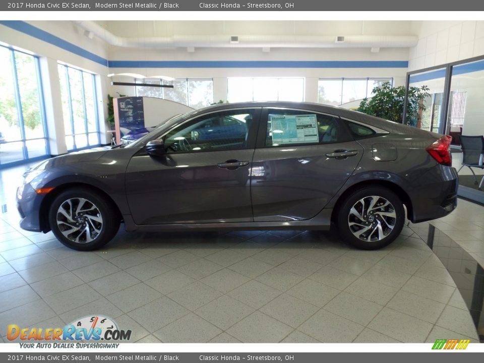 2017 Honda Civic EX Sedan Modern Steel Metallic / Black Photo #3