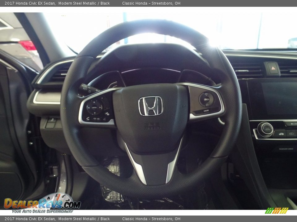 2017 Honda Civic EX Sedan Modern Steel Metallic / Black Photo #13