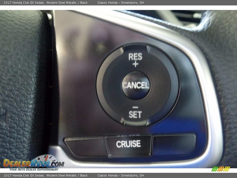 2017 Honda Civic EX Sedan Modern Steel Metallic / Black Photo #16