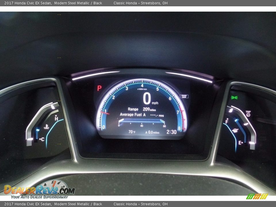 2017 Honda Civic EX Sedan Modern Steel Metallic / Black Photo #20