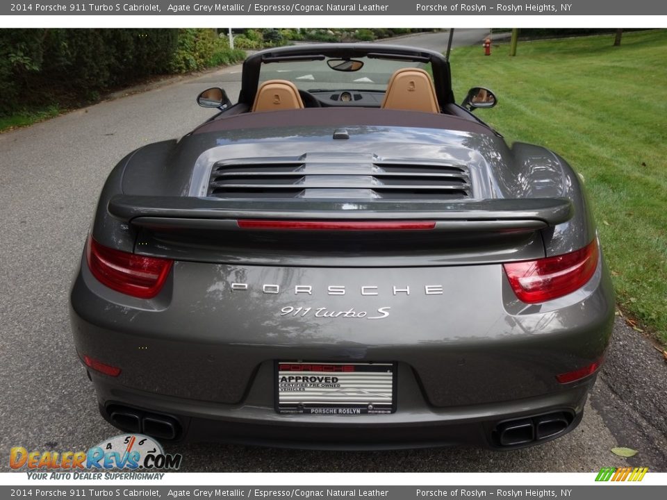 2014 Porsche 911 Turbo S Cabriolet Agate Grey Metallic / Espresso/Cognac Natural Leather Photo #5