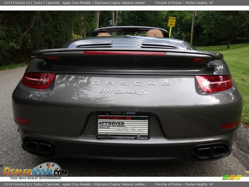 2014 Porsche 911 Turbo S Cabriolet Agate Grey Metallic / Espresso/Cognac Natural Leather Photo #6