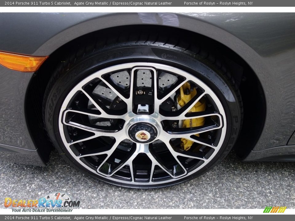 2014 Porsche 911 Turbo S Cabriolet Agate Grey Metallic / Espresso/Cognac Natural Leather Photo #10