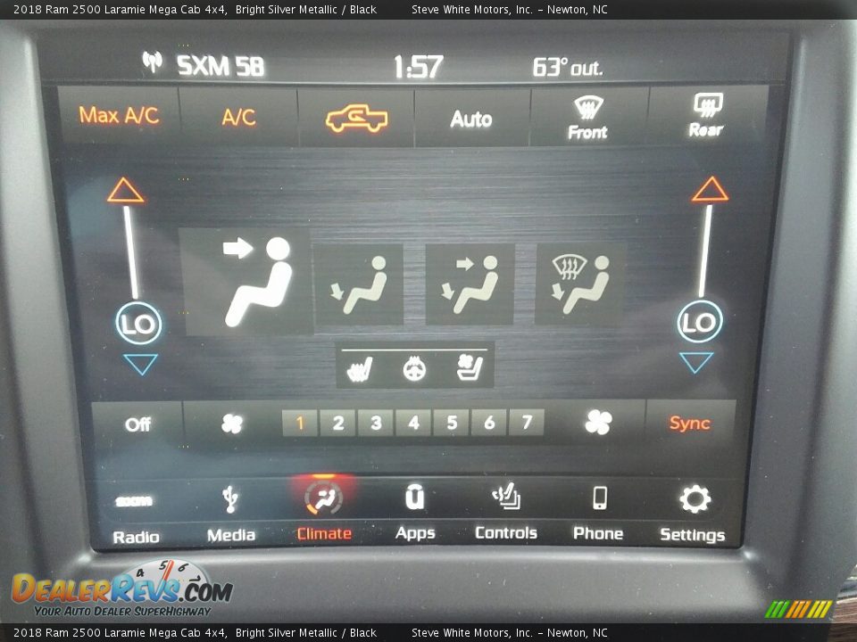 Controls of 2018 Ram 2500 Laramie Mega Cab 4x4 Photo #24