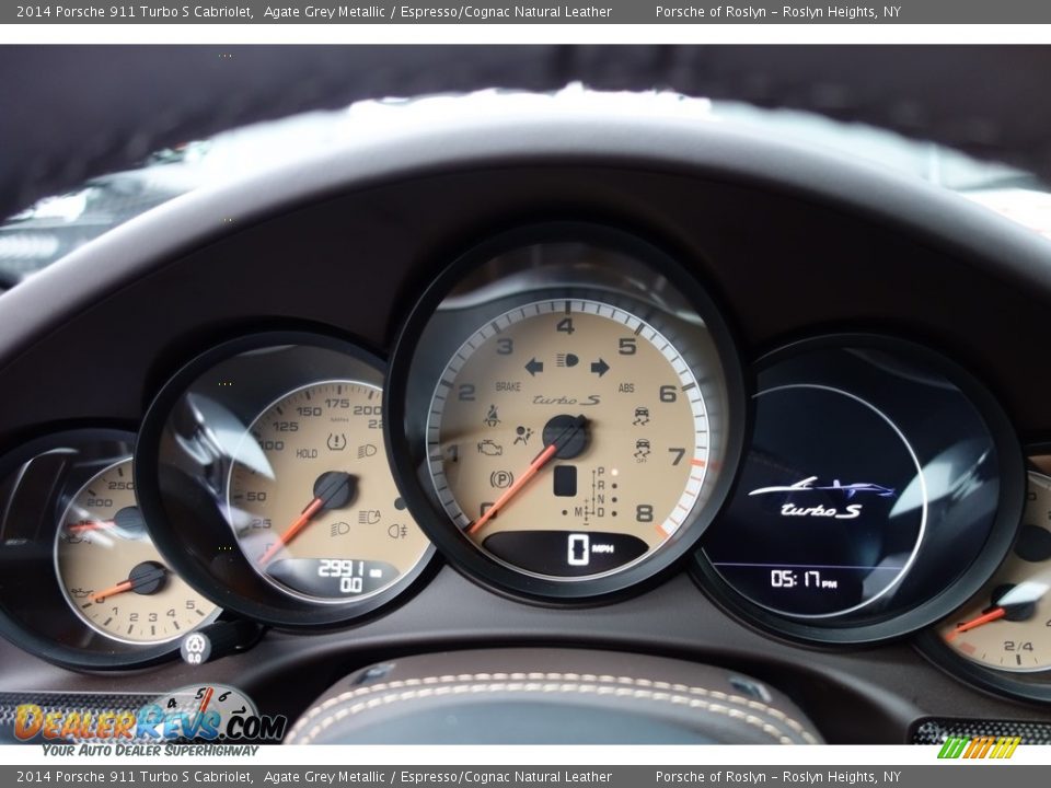 2014 Porsche 911 Turbo S Cabriolet Agate Grey Metallic / Espresso/Cognac Natural Leather Photo #22