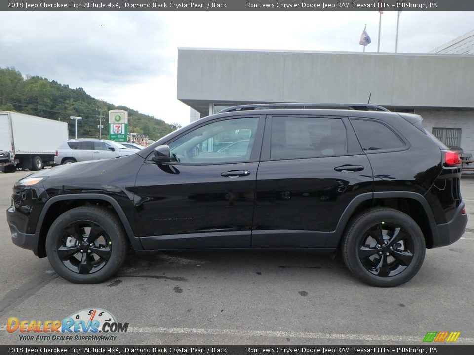 2018 Jeep Cherokee High Altitude 4x4 Diamond Black Crystal Pearl / Black Photo #2