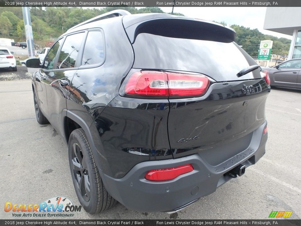 2018 Jeep Cherokee High Altitude 4x4 Diamond Black Crystal Pearl / Black Photo #3