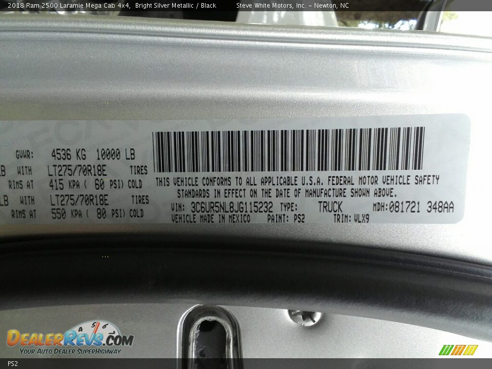 Ram Color Code PS2 Bright Silver Metallic