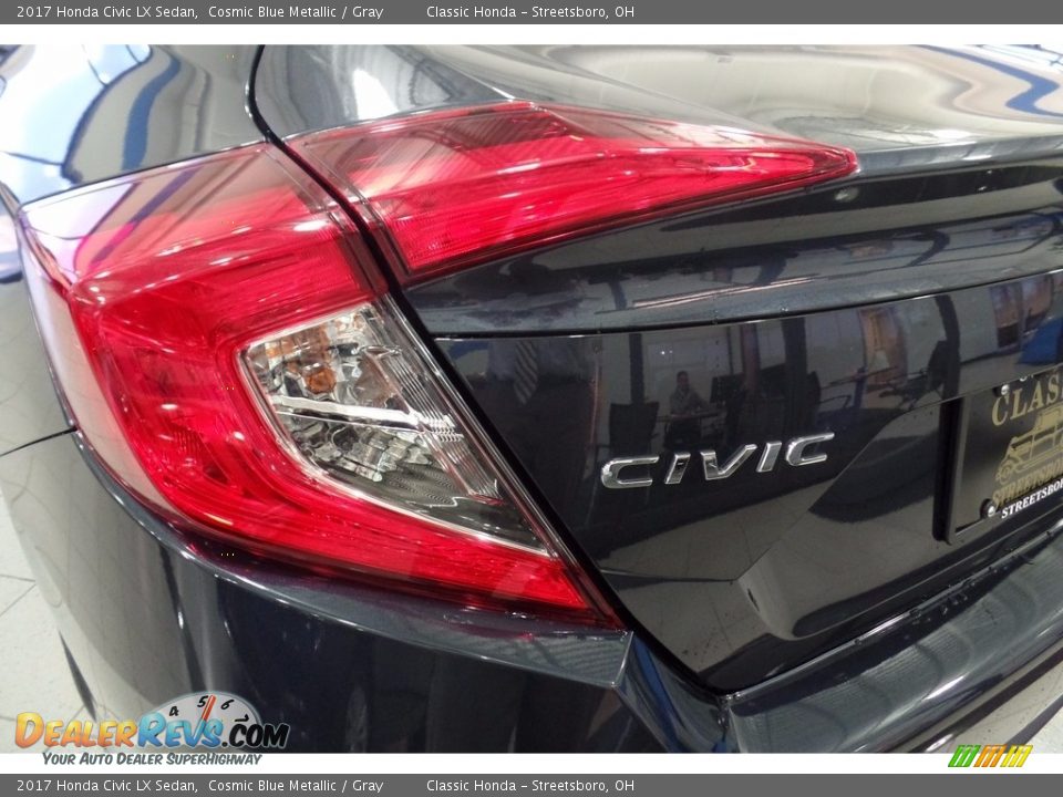 2017 Honda Civic LX Sedan Cosmic Blue Metallic / Gray Photo #9