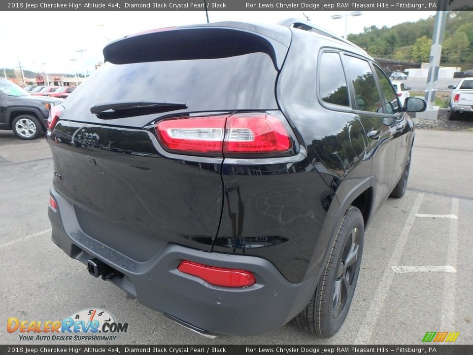 2018 Jeep Cherokee High Altitude 4x4 Diamond Black Crystal Pearl / Black Photo #5