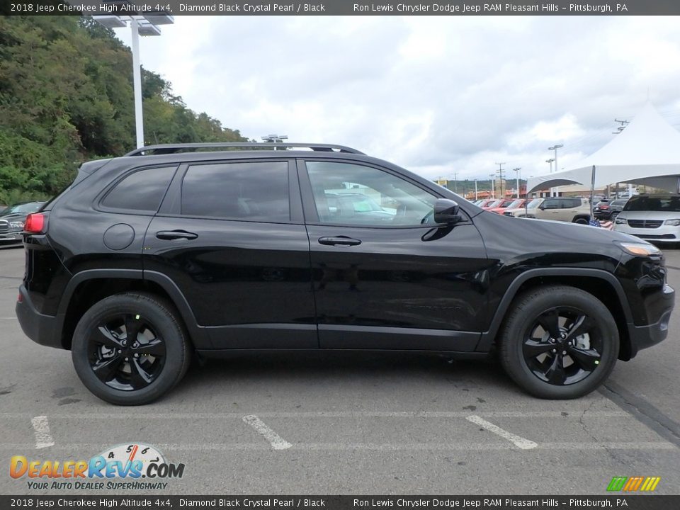 2018 Jeep Cherokee High Altitude 4x4 Diamond Black Crystal Pearl / Black Photo #6