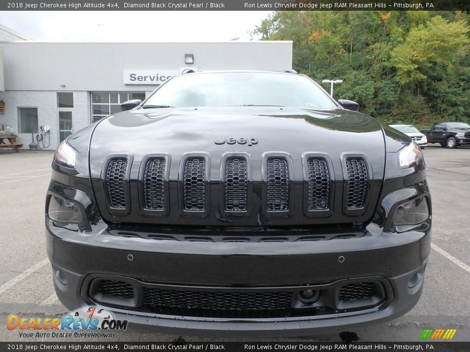 2018 Jeep Cherokee High Altitude 4x4 Diamond Black Crystal Pearl / Black Photo #8
