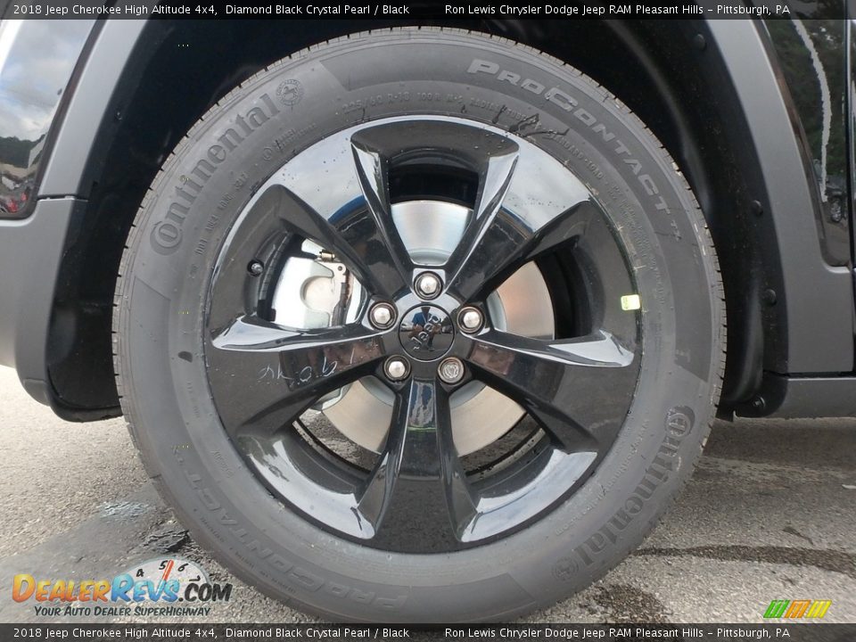 2018 Jeep Cherokee High Altitude 4x4 Diamond Black Crystal Pearl / Black Photo #9