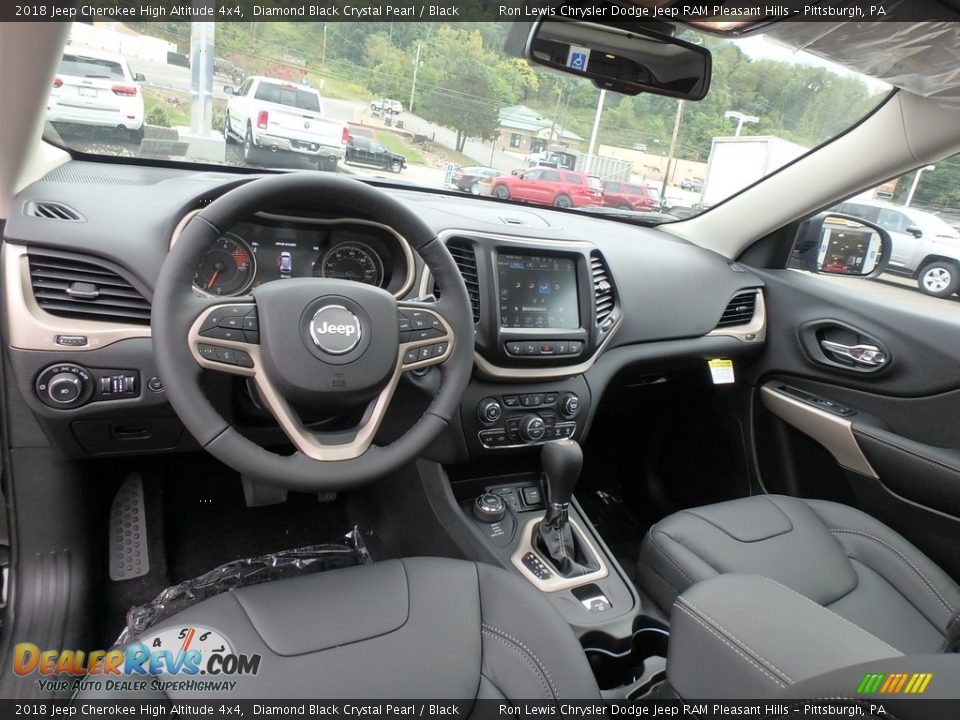 2018 Jeep Cherokee High Altitude 4x4 Diamond Black Crystal Pearl / Black Photo #12