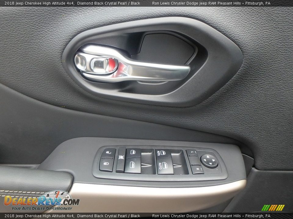 2018 Jeep Cherokee High Altitude 4x4 Diamond Black Crystal Pearl / Black Photo #13