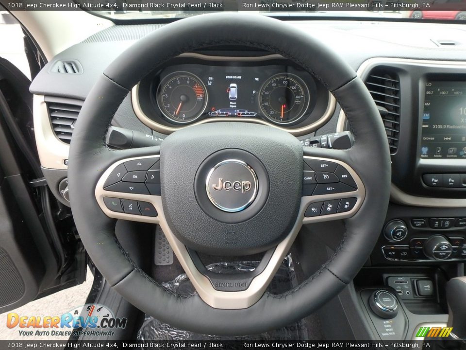 2018 Jeep Cherokee High Altitude 4x4 Diamond Black Crystal Pearl / Black Photo #20