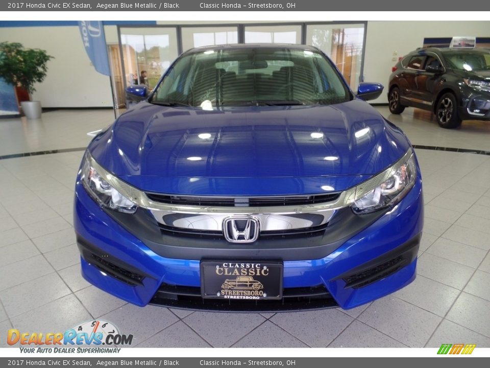 2017 Honda Civic EX Sedan Aegean Blue Metallic / Black Photo #3