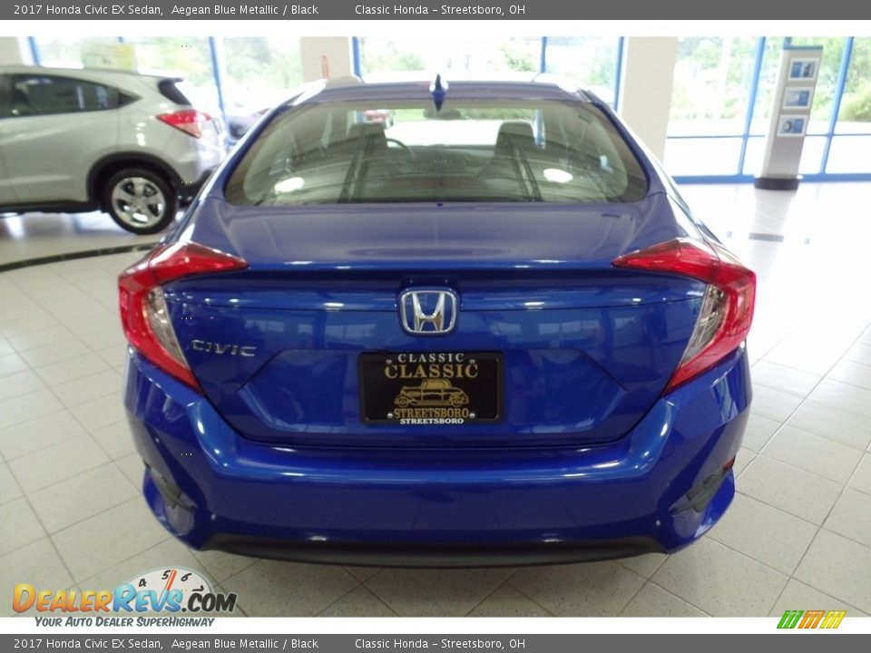 2017 Honda Civic EX Sedan Aegean Blue Metallic / Black Photo #4
