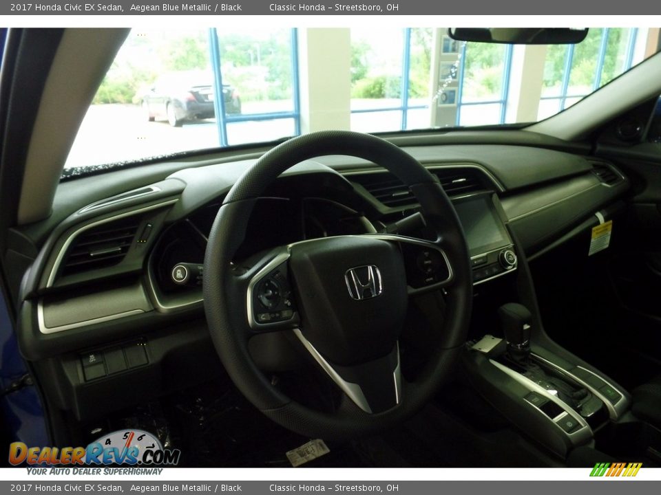 2017 Honda Civic EX Sedan Aegean Blue Metallic / Black Photo #7