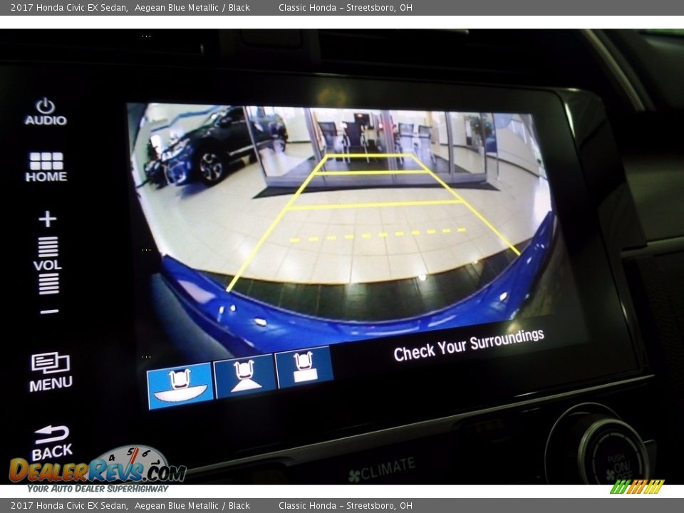 2017 Honda Civic EX Sedan Aegean Blue Metallic / Black Photo #13