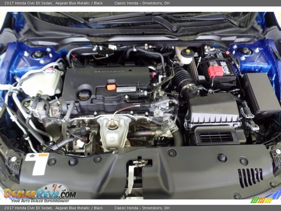 2017 Honda Civic EX Sedan Aegean Blue Metallic / Black Photo #17