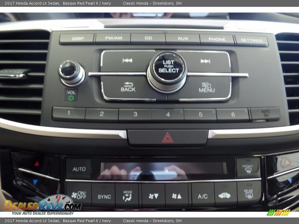 2017 Honda Accord LX Sedan Basque Red Pearl II / Ivory Photo #12