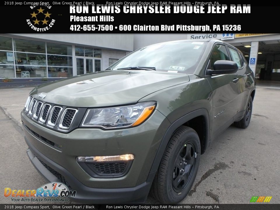 2018 Jeep Compass Sport Olive Green Pearl / Black Photo #1