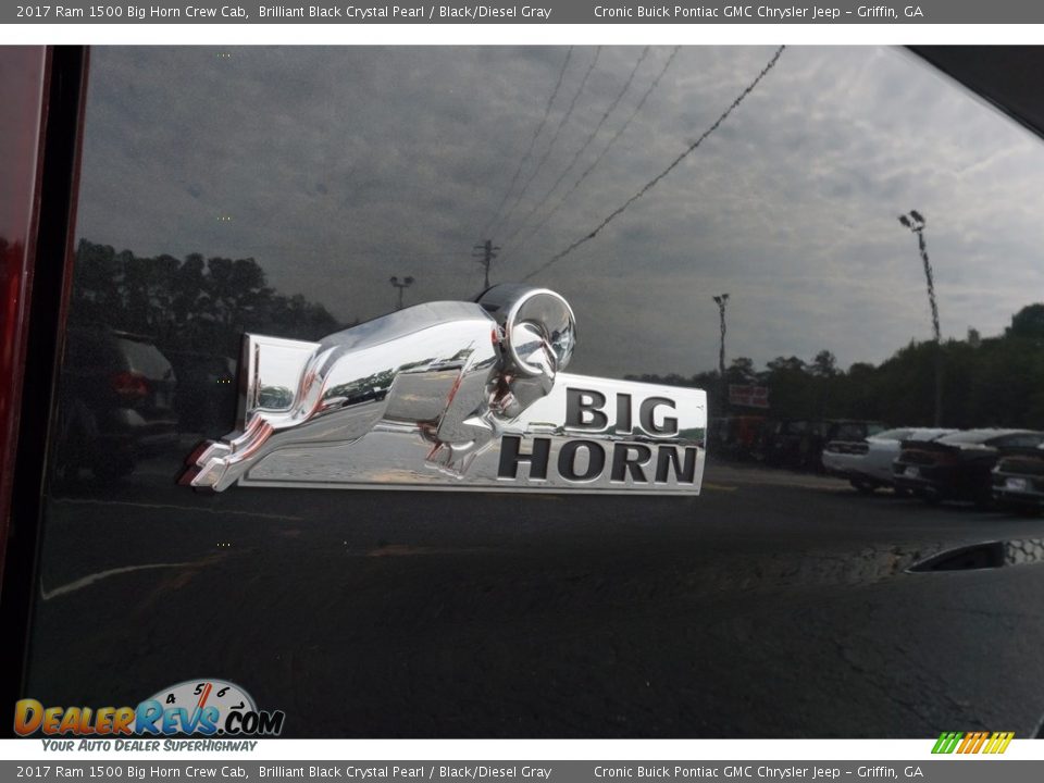 2017 Ram 1500 Big Horn Crew Cab Brilliant Black Crystal Pearl / Black/Diesel Gray Photo #16