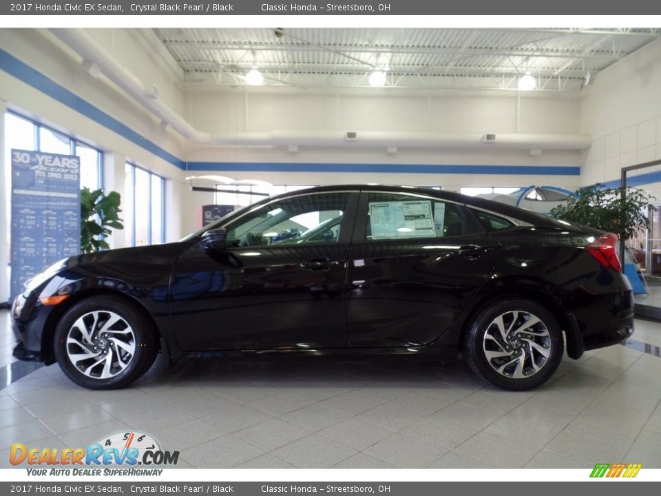 2017 Honda Civic EX Sedan Crystal Black Pearl / Black Photo #3