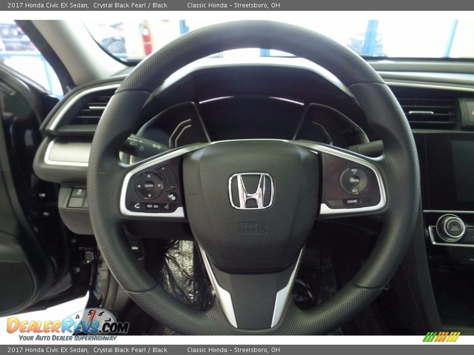 2017 Honda Civic EX Sedan Crystal Black Pearl / Black Photo #16