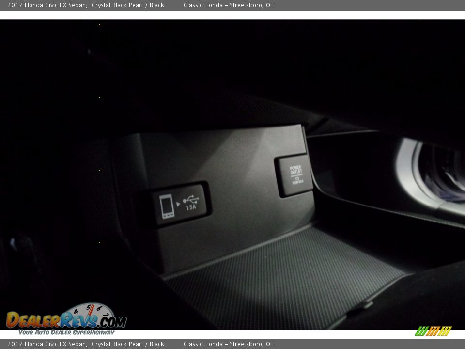 2017 Honda Civic EX Sedan Crystal Black Pearl / Black Photo #24