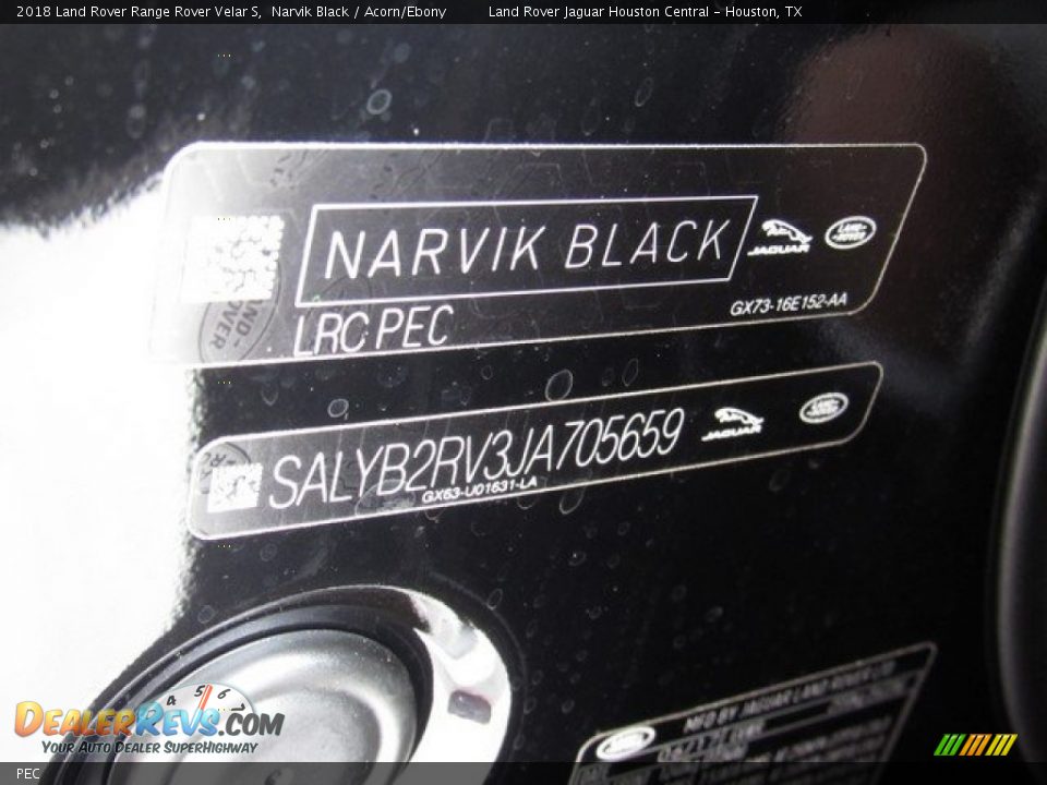 Land Rover Color Code PEC Narvik Black