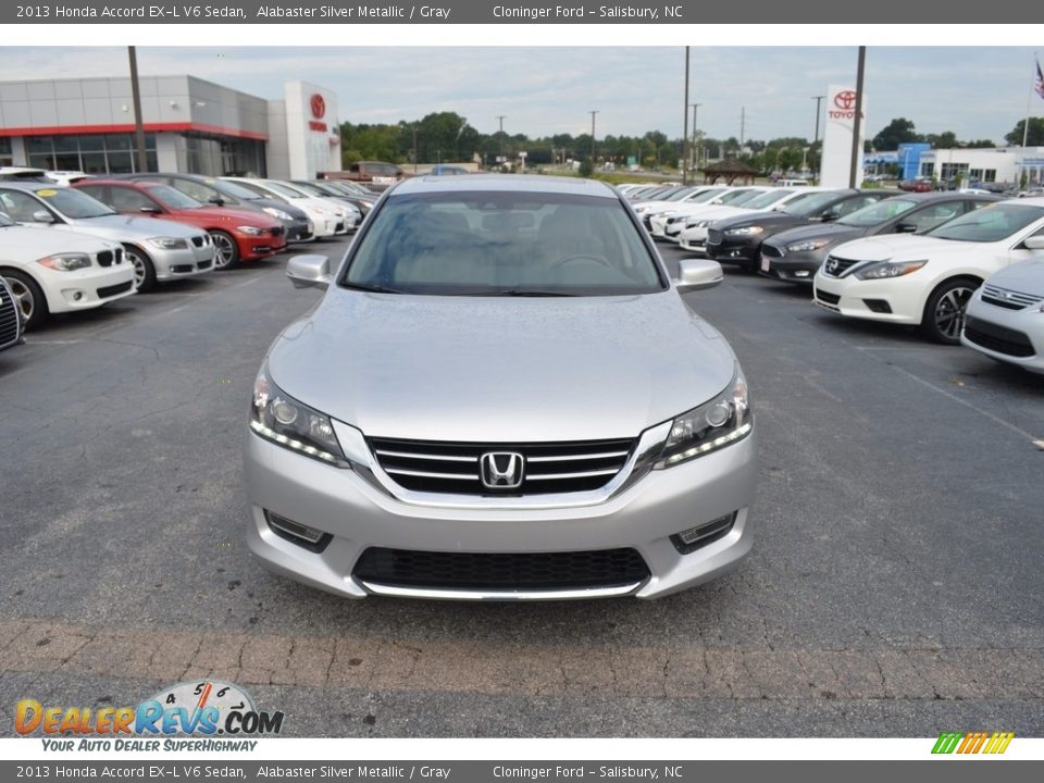 2013 Honda Accord EX-L V6 Sedan Alabaster Silver Metallic / Gray Photo #28