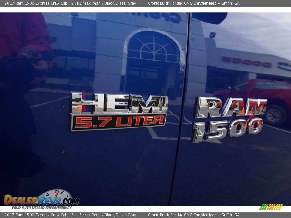 2017 Ram 1500 Express Crew Cab Blue Streak Pearl / Black/Diesel Gray Photo #12