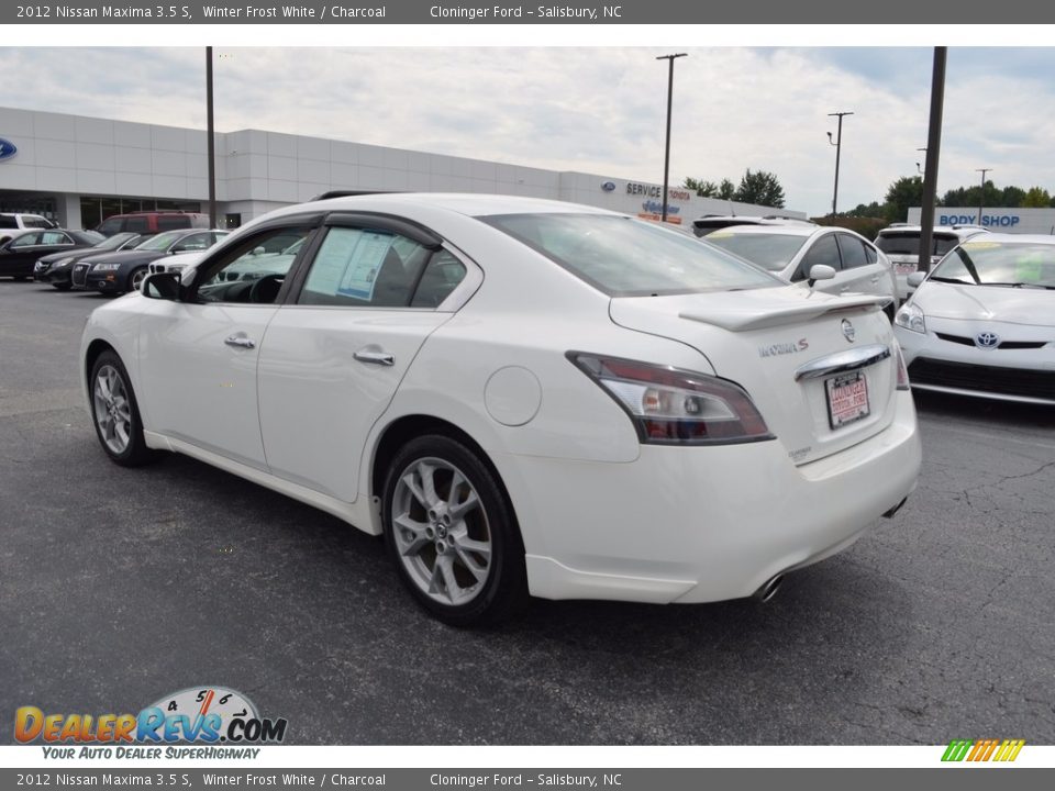 2012 Nissan Maxima 3.5 S Winter Frost White / Charcoal Photo #5