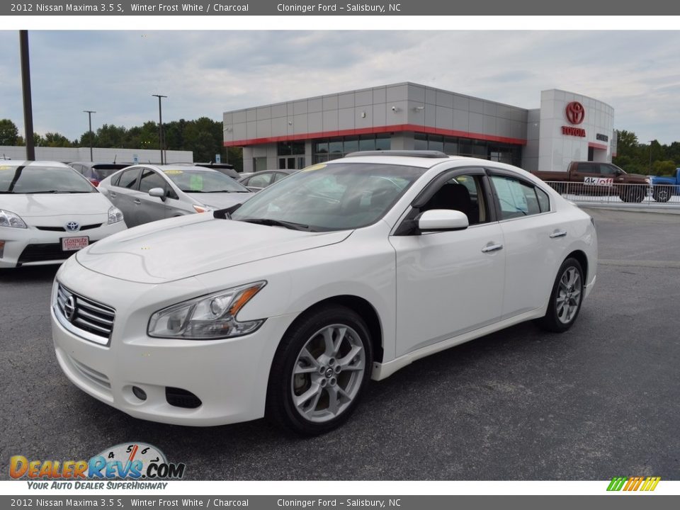 2012 Nissan Maxima 3.5 S Winter Frost White / Charcoal Photo #7