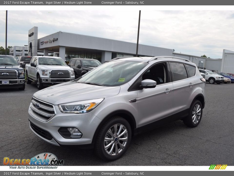 2017 Ford Escape Titanium Ingot Silver / Medium Light Stone Photo #3