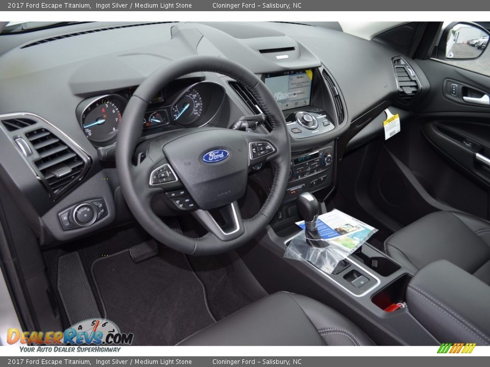 2017 Ford Escape Titanium Ingot Silver / Medium Light Stone Photo #7