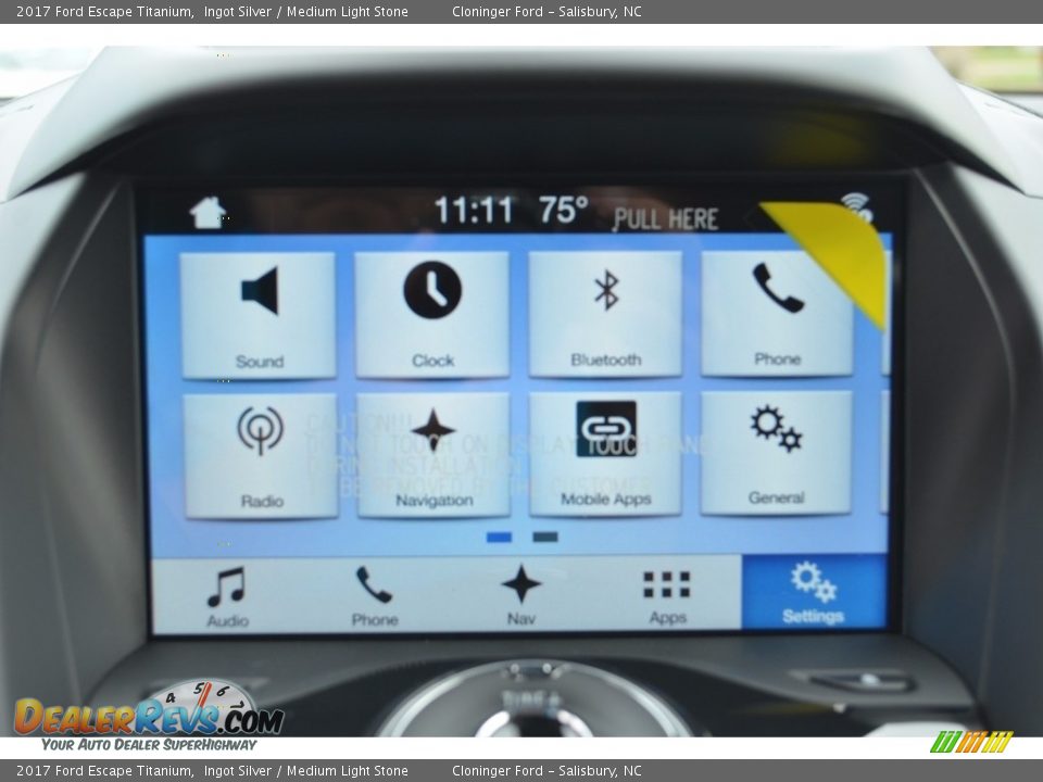 2017 Ford Escape Titanium Ingot Silver / Medium Light Stone Photo #12