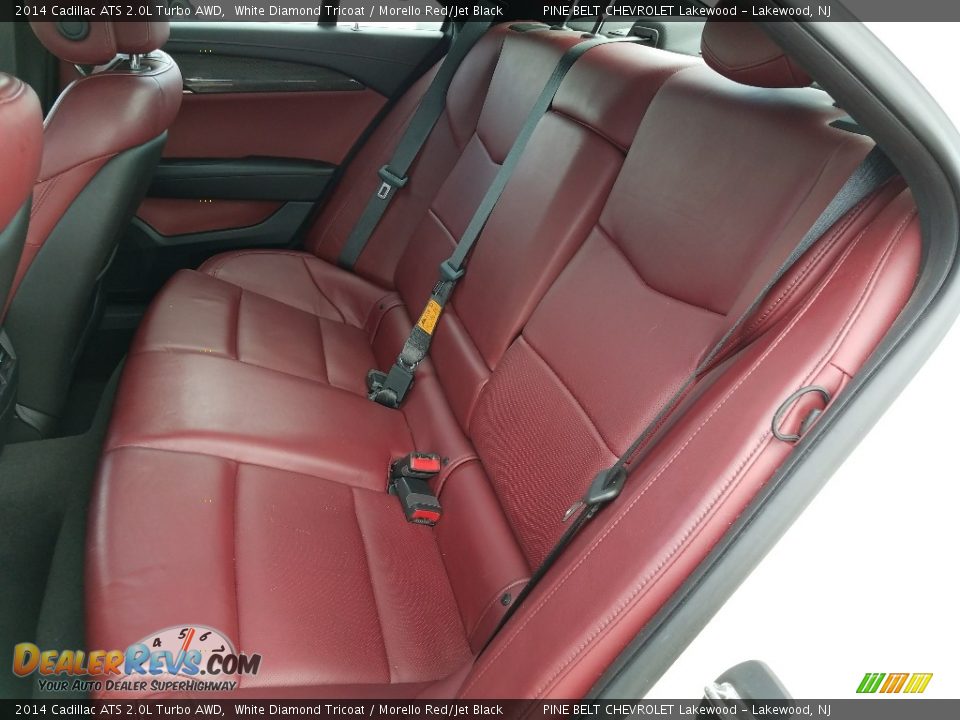 2014 Cadillac ATS 2.0L Turbo AWD White Diamond Tricoat / Morello Red/Jet Black Photo #3