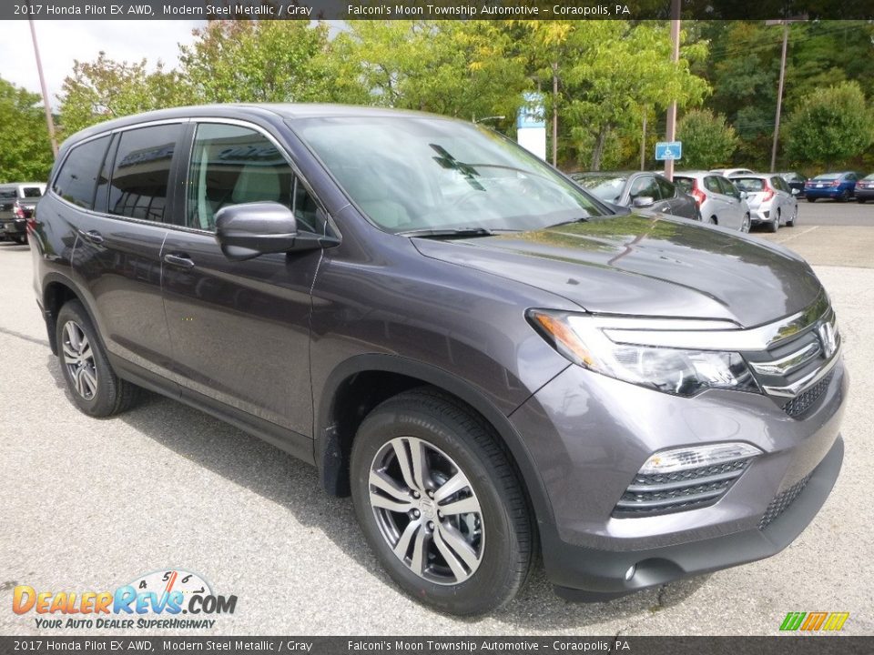 2017 Honda Pilot EX AWD Modern Steel Metallic / Gray Photo #5
